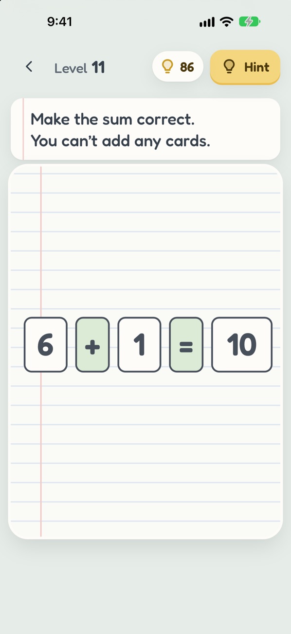 A puzzle in Aha! Brain Puzzles